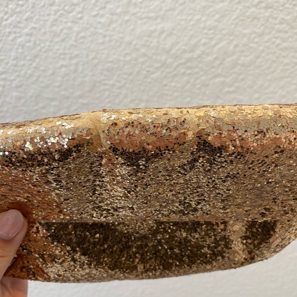 J. Crew Gold Sequin Clutch - Picture 2 of 6